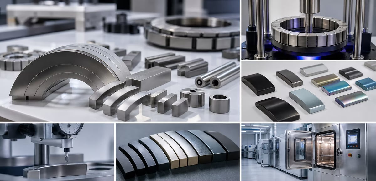 Precision magnet coating, magnetization, inspection, and reliability validation